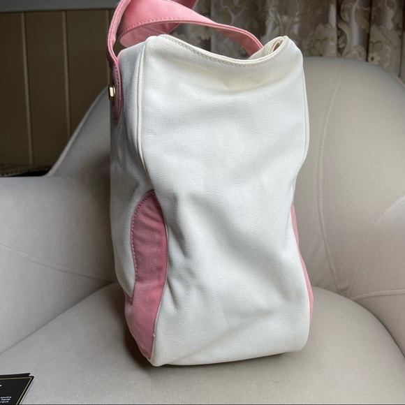 Authentic Chanel CC Marshmallow Handbag purse Bag Mini Tote White Pink - Picture 4 of 15